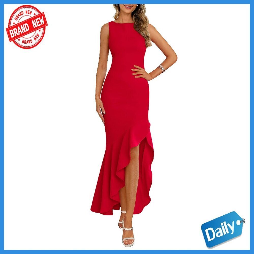 Sleeveless Maxi Mermaid Cocktail Dress Formal Gala Wedding Guest